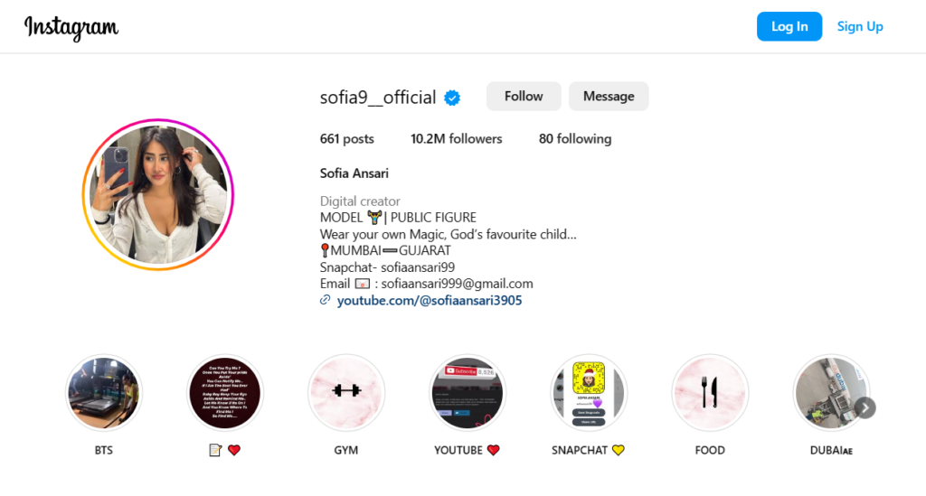 sofia -ansari -instagram- account